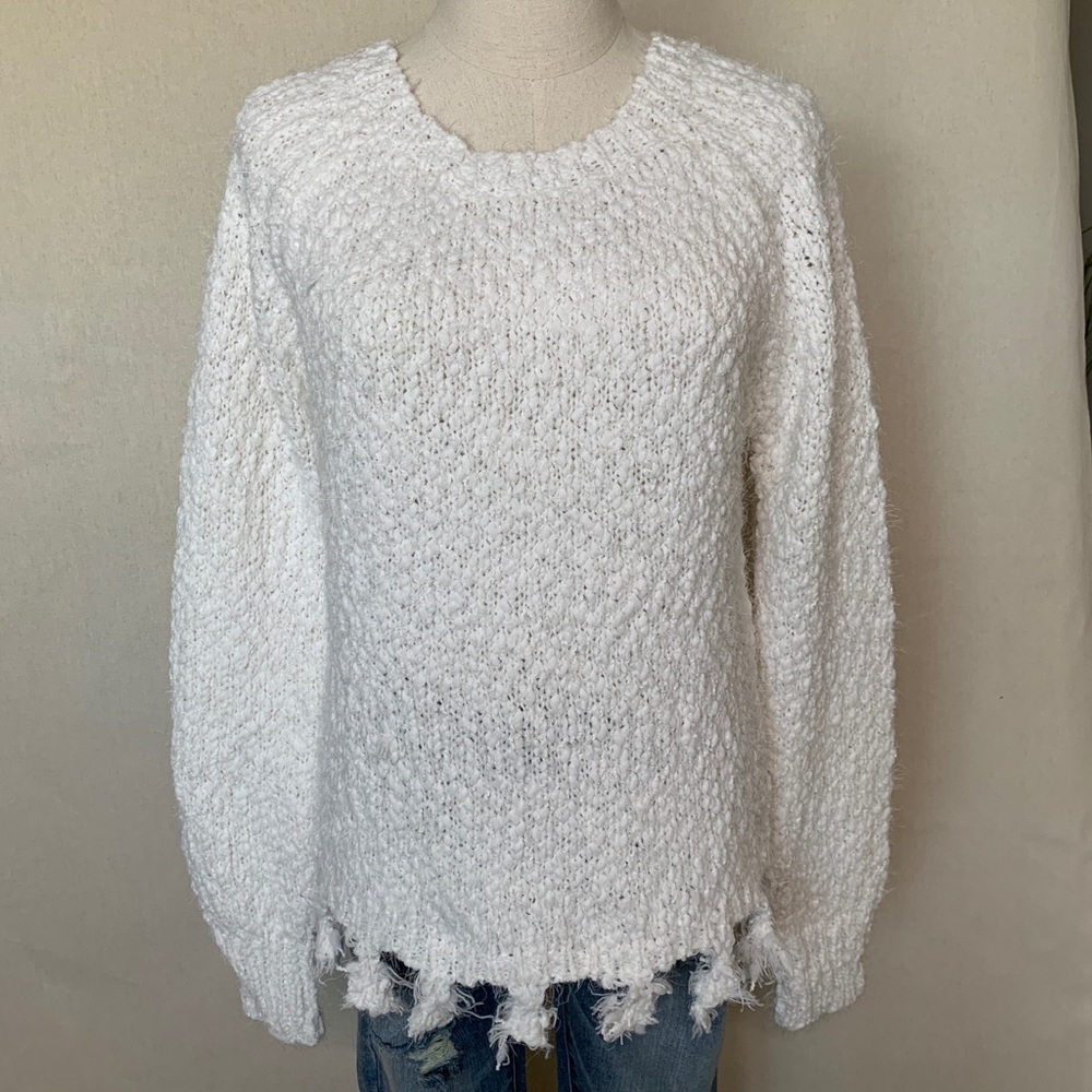 Winter White Crew Neck Sweater